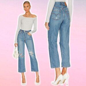 LEVI'S Ribcage Straight Ankle Jean Size 27 After Love